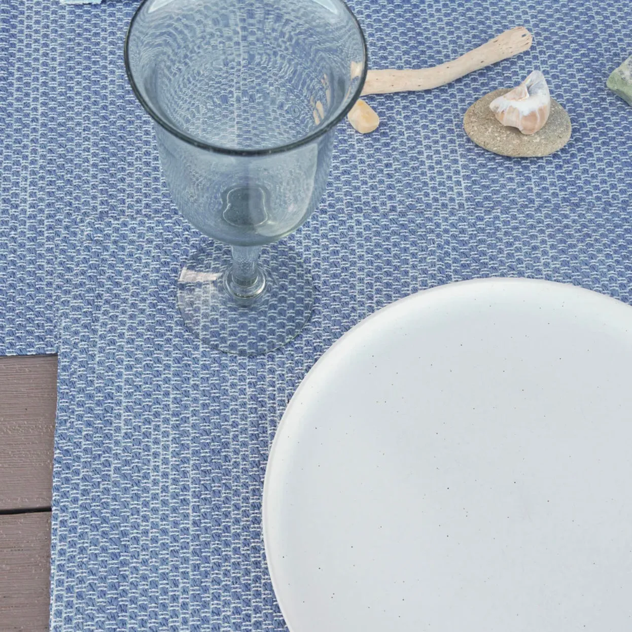 Anaya Home Deep Sea Blue Indoor Outdoor Placemat