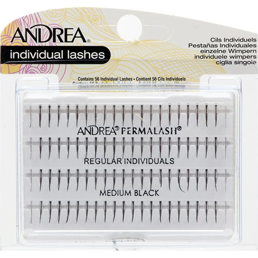 Andrea Permalash Individual Medium Black Single Lashes (Knotted)