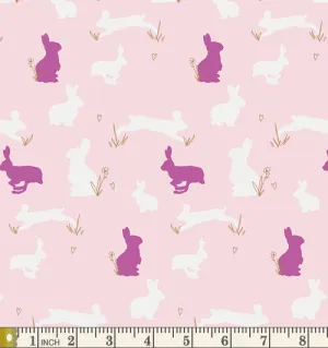 Art Gallery Fabrics Anna Elise Bunny Binkies Fluff Metallic Cotton Fat Quarter ANE-77505