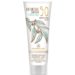 Australian Gold SPF 50 Botanical Sunscreen Tinted - BB Cream for Fair to Light Skin Tones / Lightweight / Matte Finish / Antioxidant Rich / Vegan / 3 fl. oz. - 89 mL.