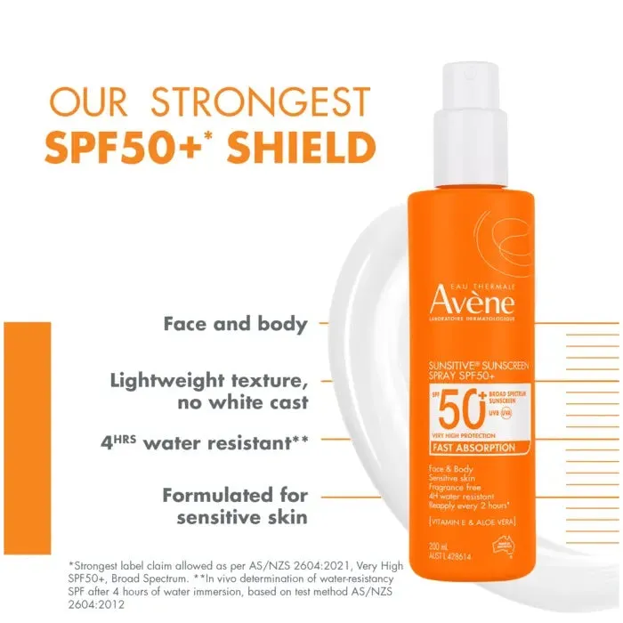 Avene Sunscreen Spray SPF50  200ml
