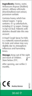 A.Vogel Cough Spray For Kids 30ml