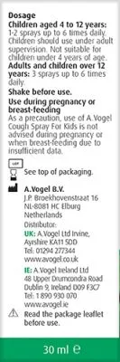 A.Vogel Cough Spray For Kids 30ml
