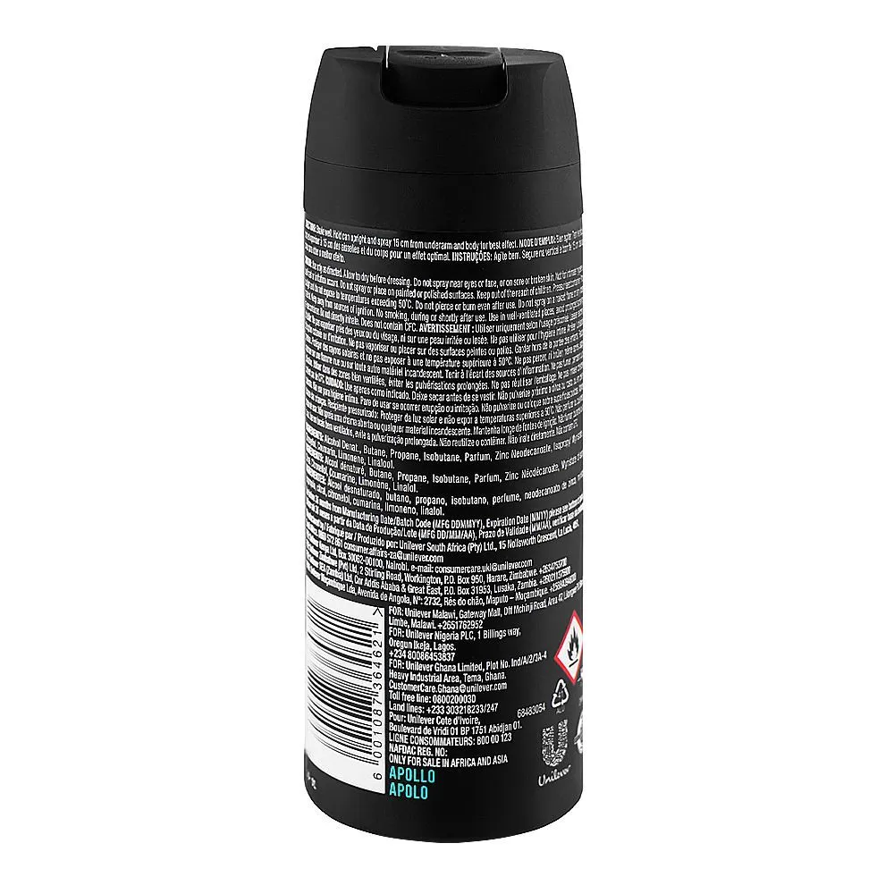 Axe Apollo 48H Fresh Deodorant Spray, For Men, 150ml
