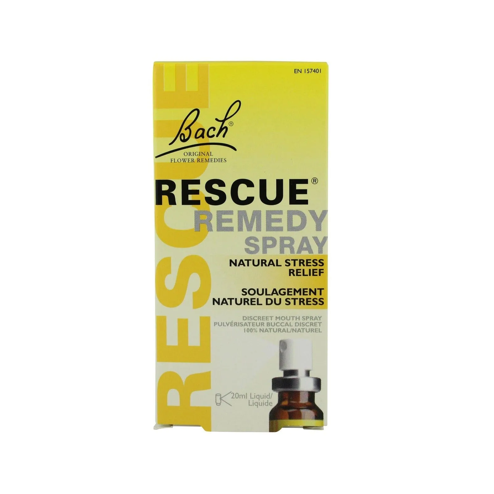Bach Flower Rescue Remedy Natural Stress Relief Spray (20 mL)