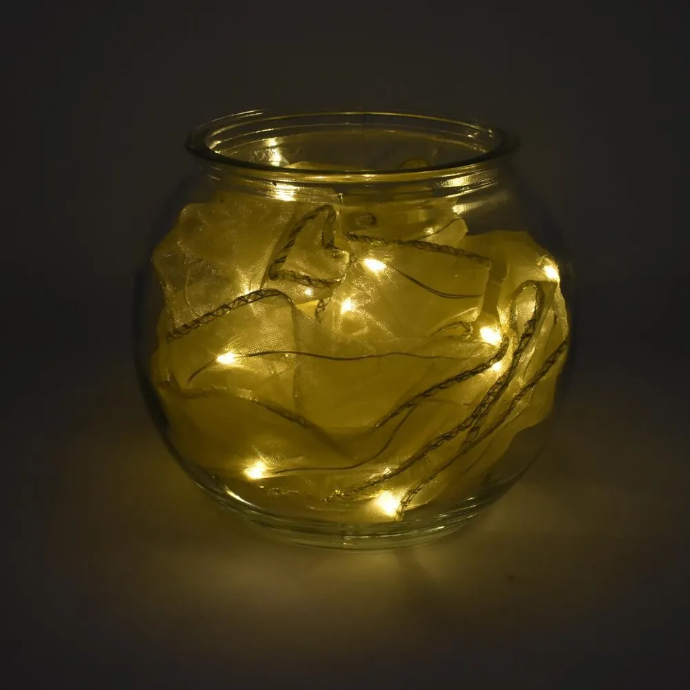 Battery Operated LED Organza Wired Ribbon, 6-Feet