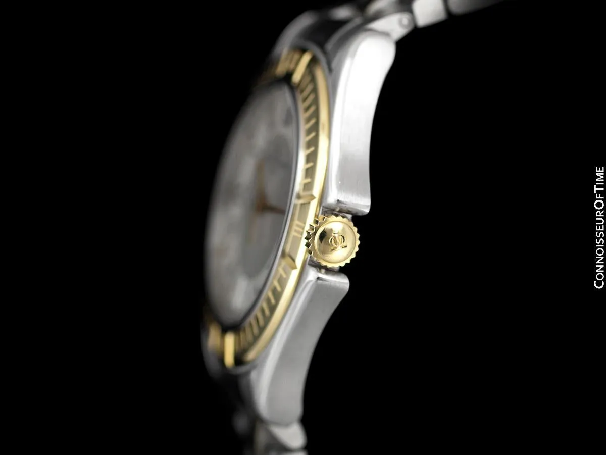 Baume & Mercier Malibu Mens Unisex Two-Tone Silver Dial Watch - Stainless Steel and Solid 18K Gold