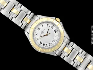 Baume & Mercier Malibu Mens Unisex Two-Tone Silver Dial Watch - Stainless Steel and Solid 18K Gold