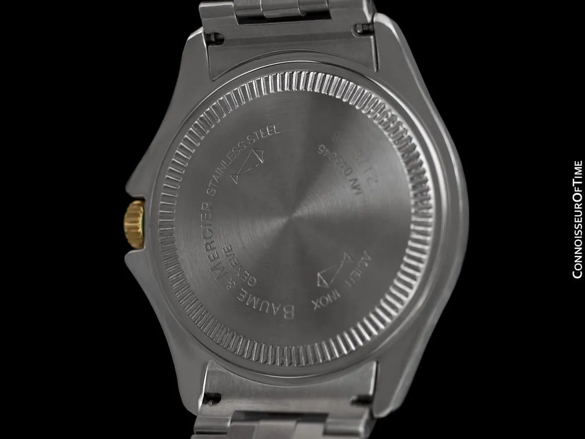 Baume & Mercier Malibu Mens Unisex Two-Tone Silver Dial Watch - Stainless Steel and Solid 18K Gold