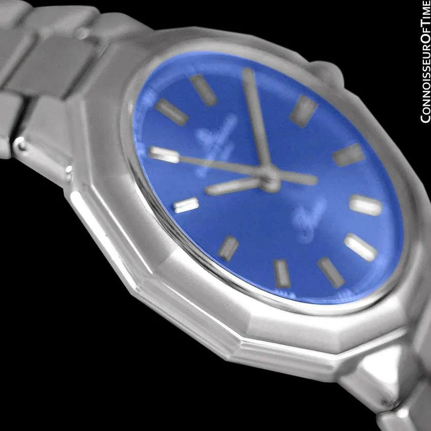 Baume & Mercier Mens Riviera Watch with Royal Blue Dial - Stainless Steel