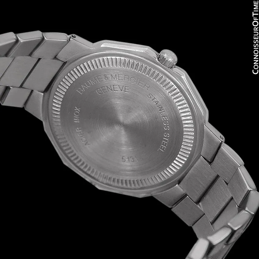 Baume & Mercier Mens Riviera Watch with Royal Blue Dial - Stainless Steel