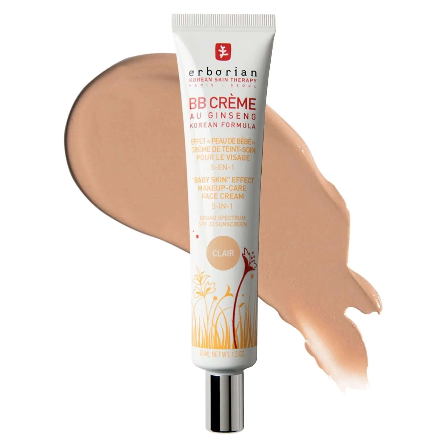 BB Cream with Ginseng - Lightweight Buildable Coverage with SPF & Ultra-Soft Matte Finish - Korean Face Skincare