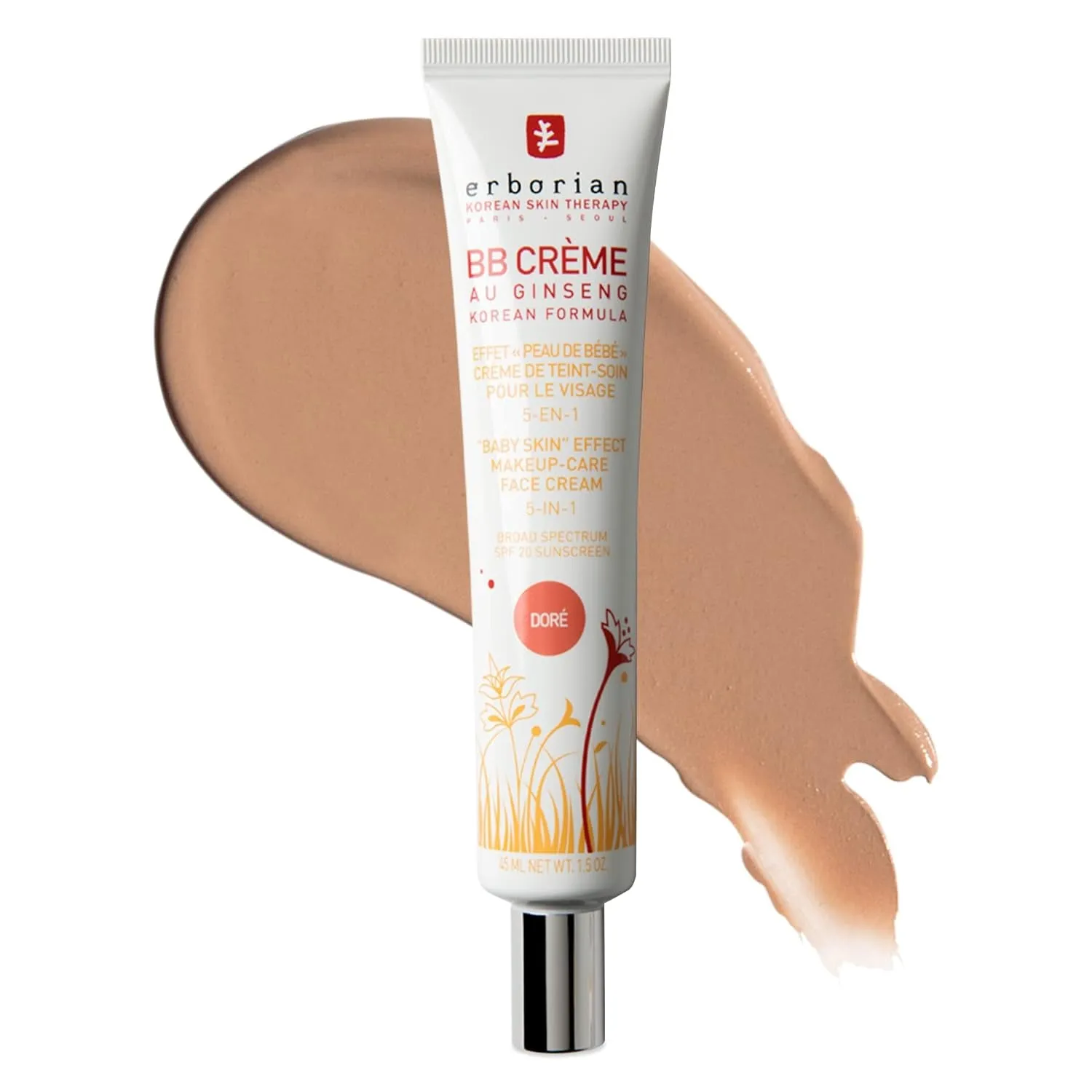 BB Cream with Ginseng - Lightweight Buildable Coverage with SPF & Ultra-Soft Matte Finish - Korean Face Skincare