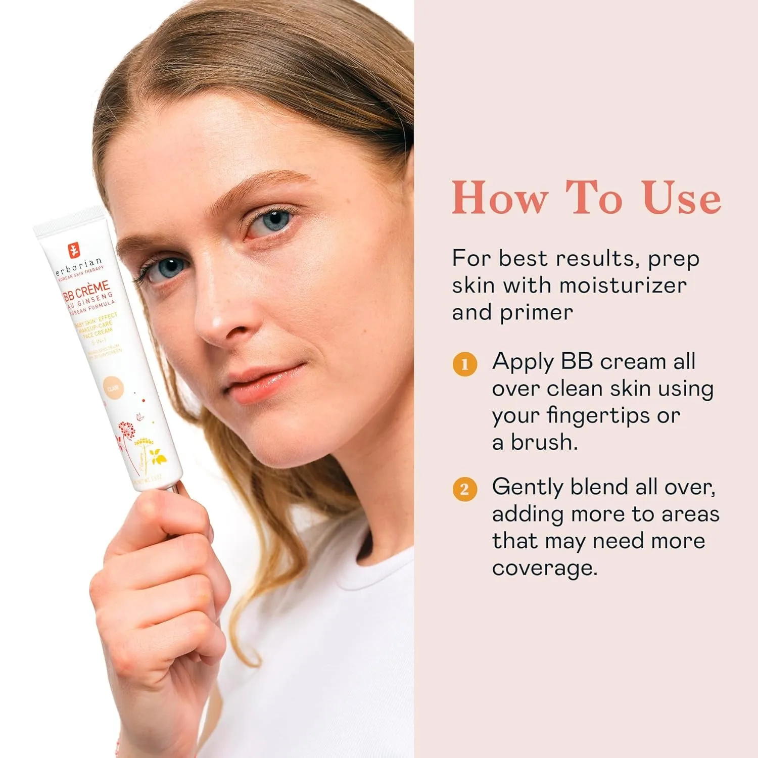 BB Cream with Ginseng - Lightweight Buildable Coverage with SPF & Ultra-Soft Matte Finish - Korean Face Skincare