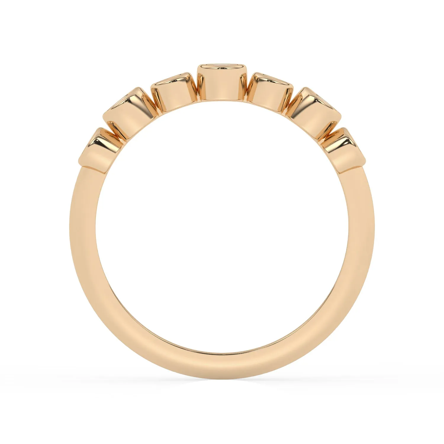 Bezel-Set Demi Ring - Ruby
