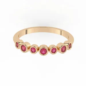 Bezel-Set Demi Ring - Ruby