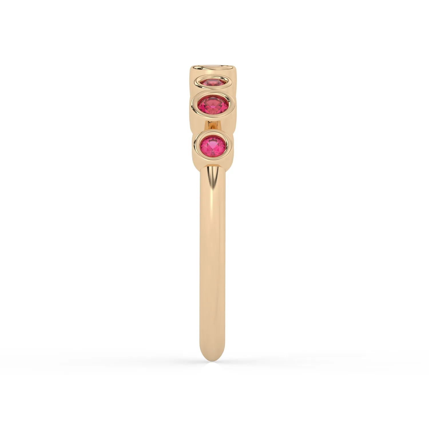 Bezel-Set Demi Ring - Ruby