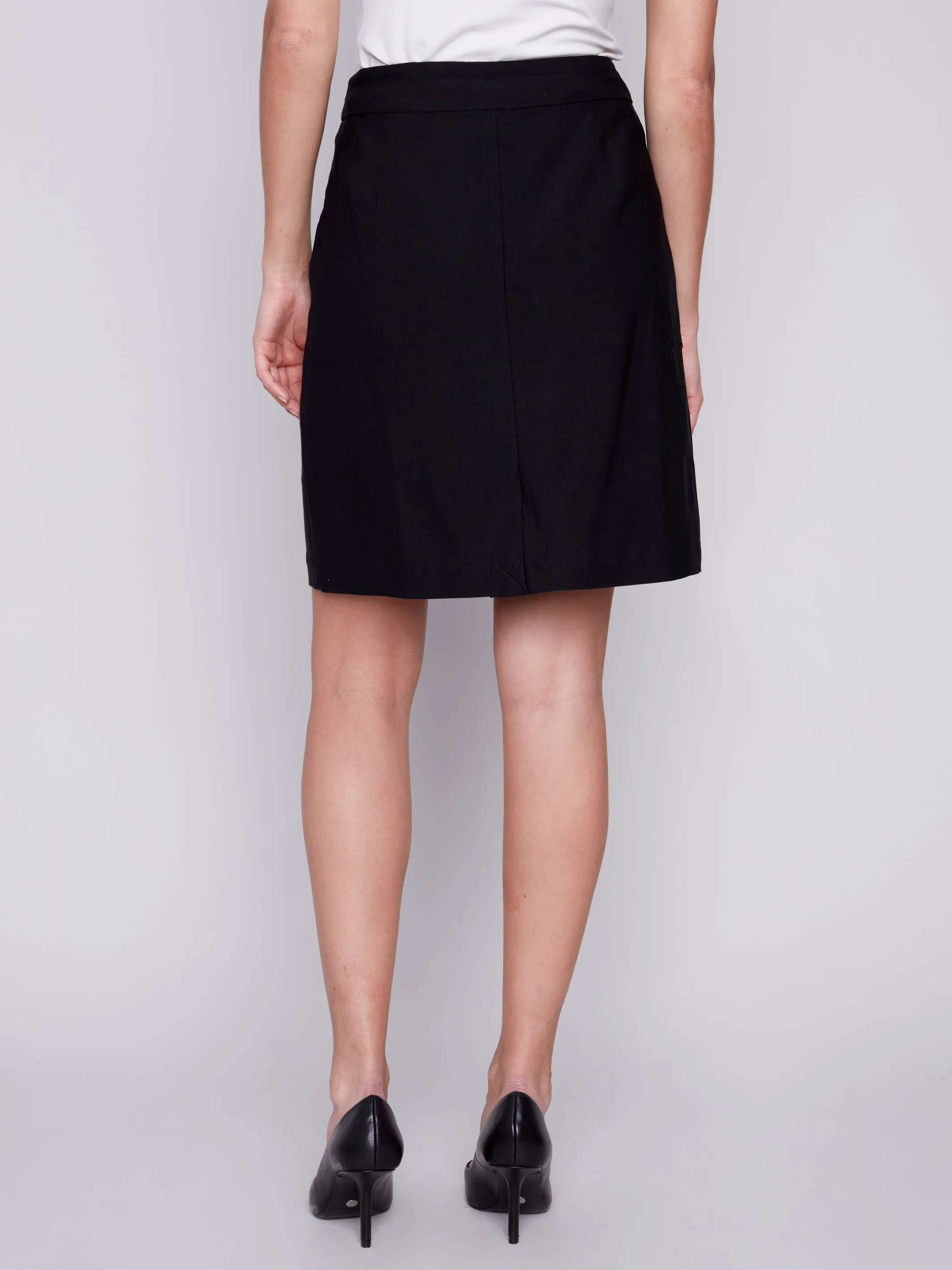 Black Smooth Stretch Skort w/ Pockets