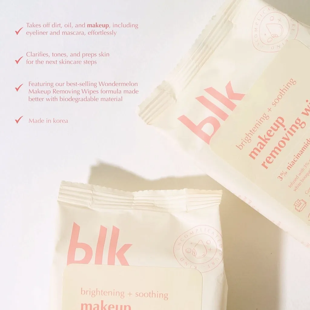 blk skin Brightening & Soothing Makeup Removing Wipes  Niacinamide