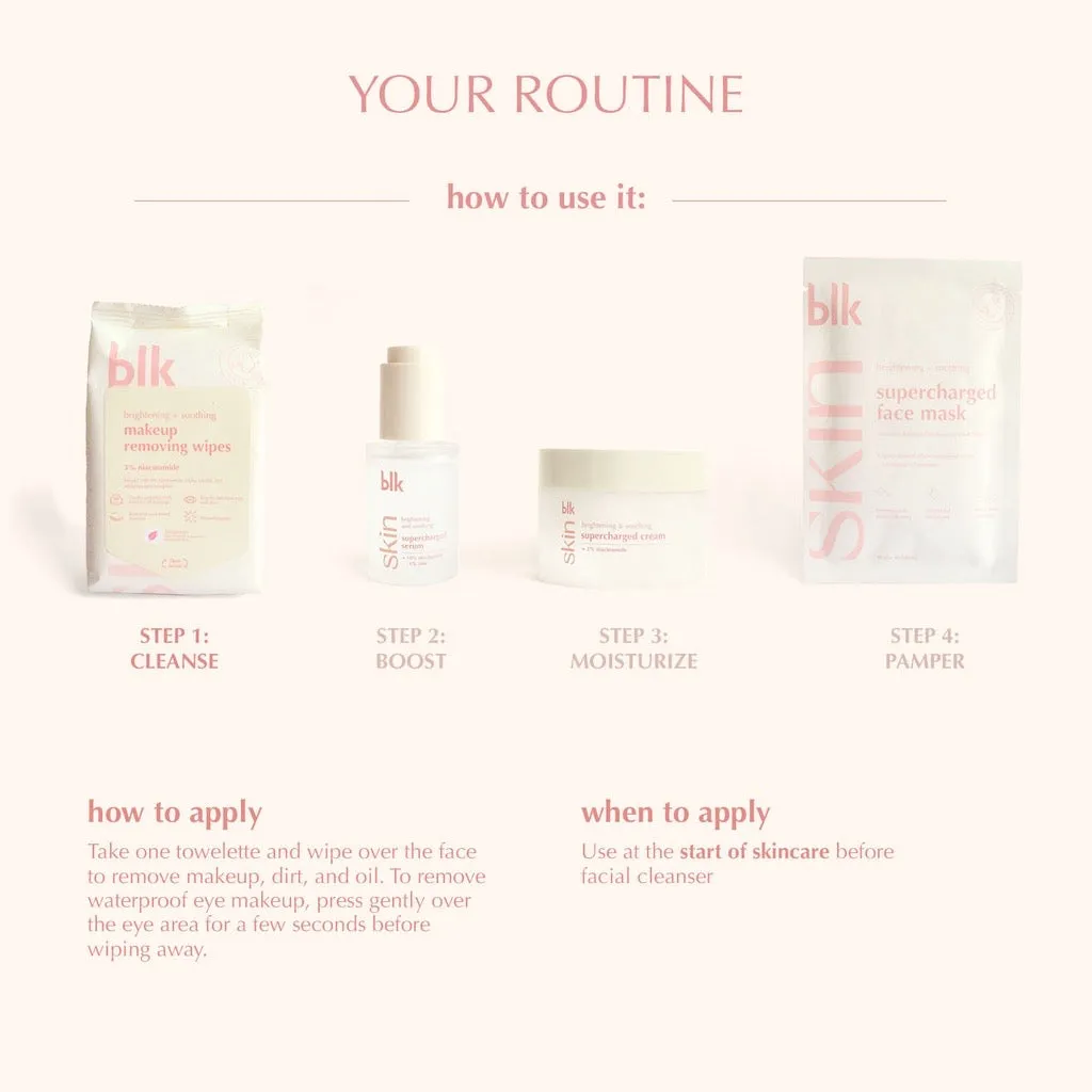 blk skin Brightening & Soothing Makeup Removing Wipes  Niacinamide