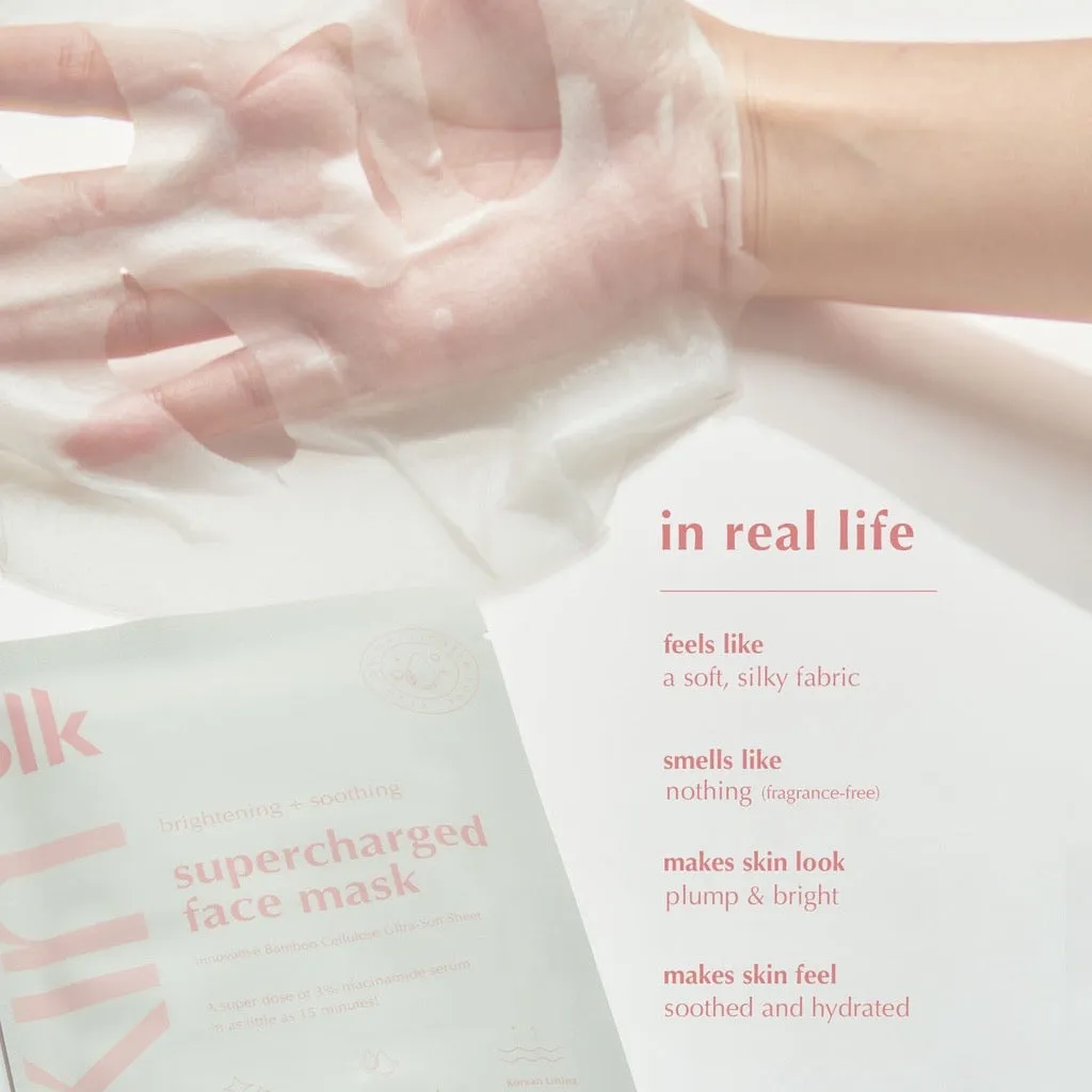 blk skin Brightening & Soothing Supercharged Face Mask  Niacinamide (1 sheet mask)