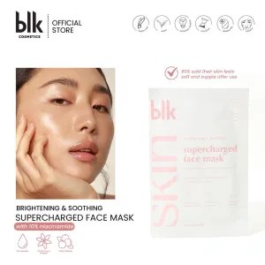 blk skin Brightening & Soothing Supercharged Face Mask  Niacinamide (1 sheet mask)