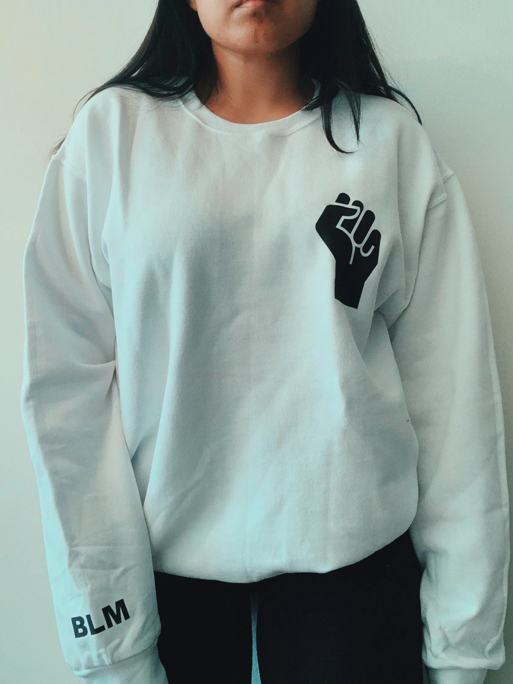 BLM White Crewneck