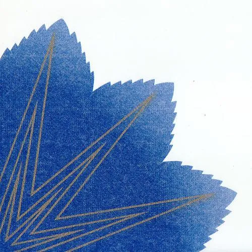 Blue and Gold Rice Paper Luncheon Napkins