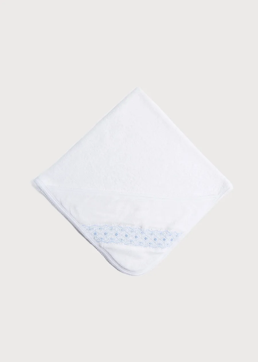Blue Hand Smocked Towel