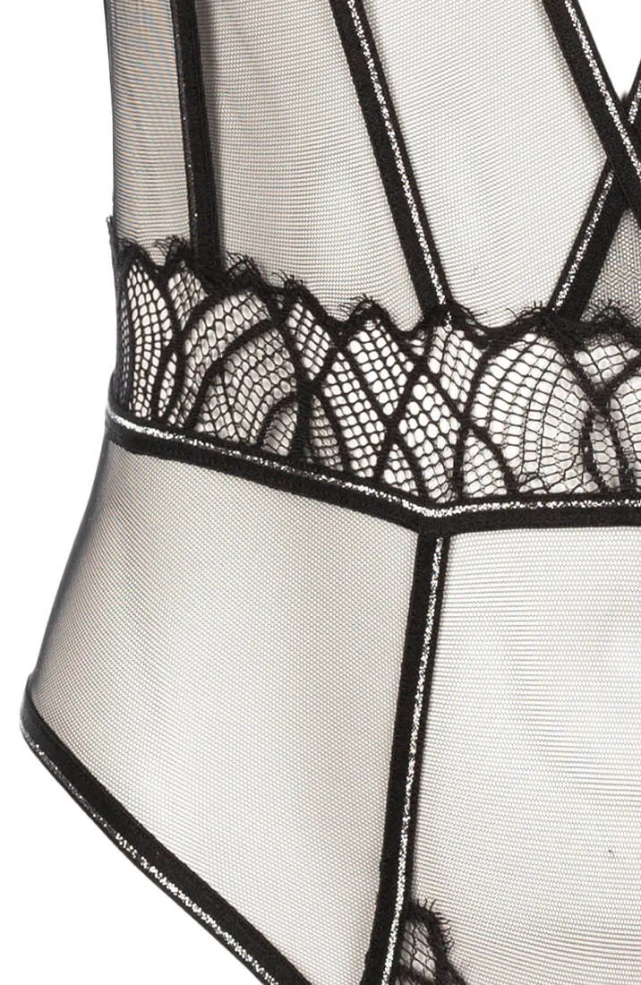 Bodysuit with double pearl string - Manhattan Body