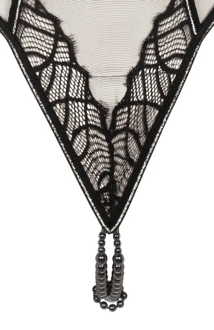 Bodysuit with double pearl string - Manhattan Body