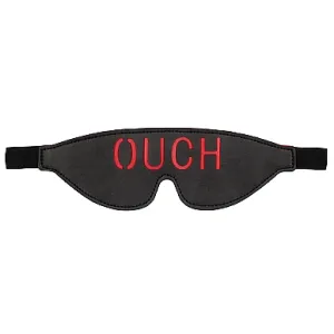 Bonded Leather Eye-Mask "Ouch" - With Elastic Straps
