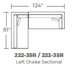 Bonnell 124" Left Chaise Sectional