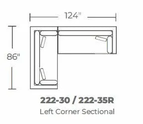 Bonnell 124" Left Corner Sectional