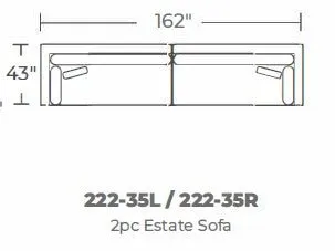 Bonnell 162" 2pc Estate Sofa