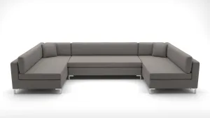 Bonnell 162" U Armless Sectional