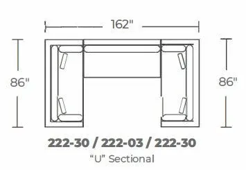 Bonnell 162" U Sectional