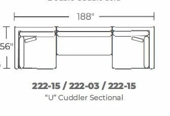 Bonnell 188" U Cuddler Sectional