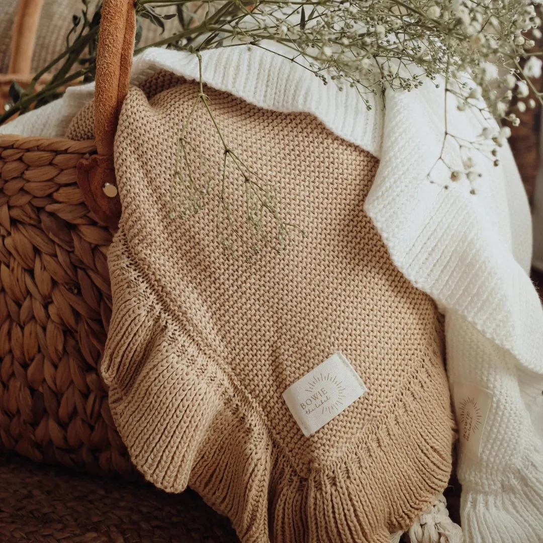 Bowie The Label - Frill Blanket | Latte