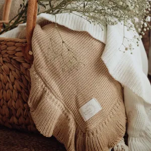 Bowie The Label - Frill Blanket | Latte