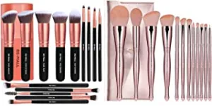 BS-MALL Makeup Brushes Premium Synthetic Foundation Powder Concealers Eye Shadows Makeup Set of 2