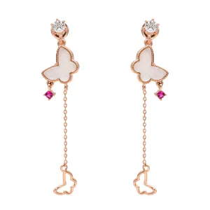 Butterfly Blush Clip-On Earrings