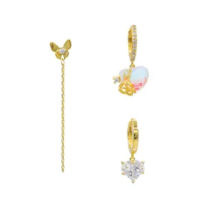 Butterfly Love Hoop Earring Set