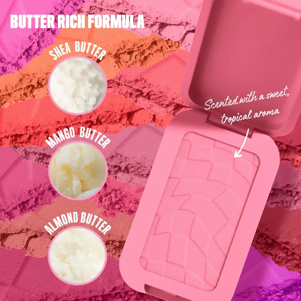 Buttermelt Powder Blush, Fade and Transfer-Resistant Blush, up to 12HR Make up Wear, Vegan Formula - Butta Together