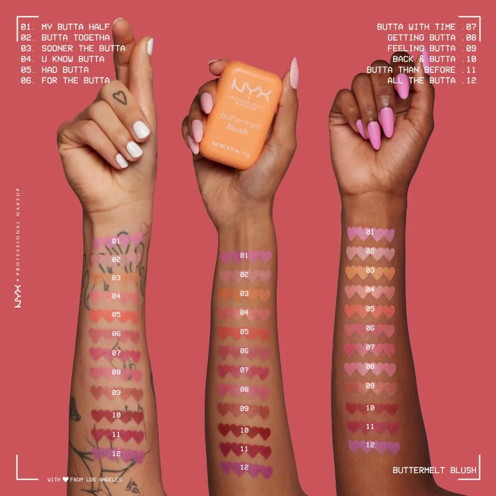 Buttermelt Powder Blush, Fade and Transfer-Resistant Blush, up to 12HR Make up Wear, Vegan Formula - Butta Together