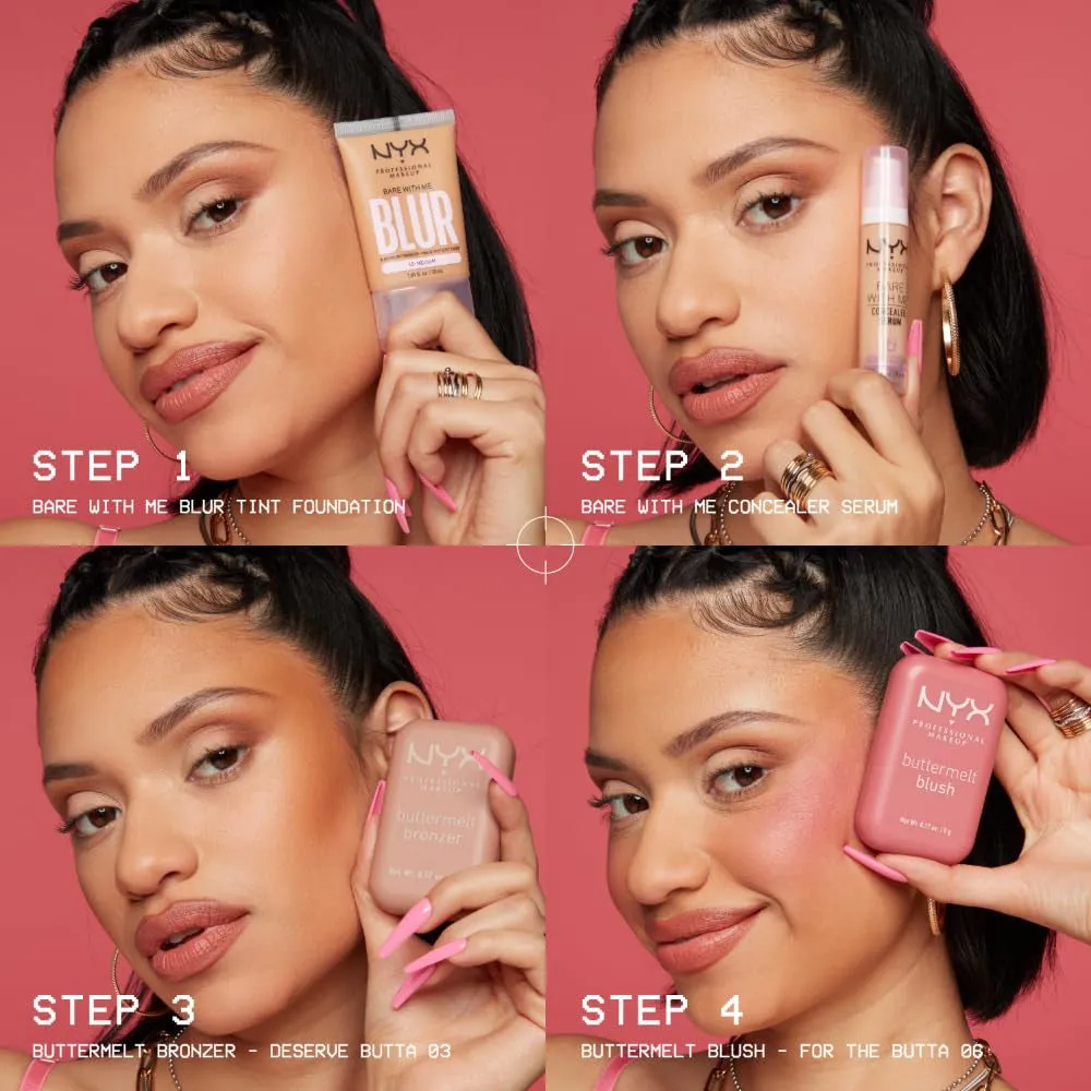 Buttermelt Powder Blush, Fade and Transfer-Resistant Blush, up to 12HR Make up Wear, Vegan Formula - Butta Together