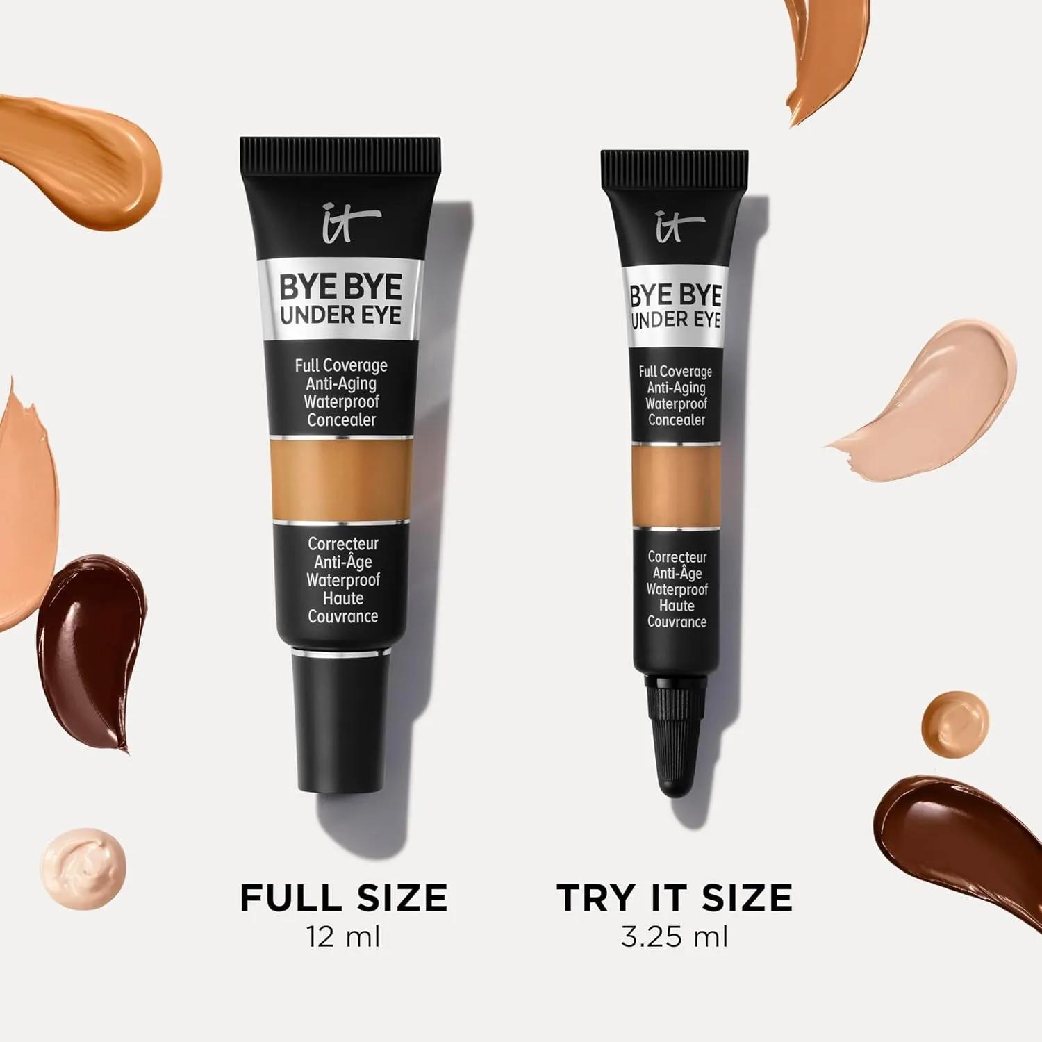 Bye Bye under Eye Full Coverage Concealer - for Dark Circles, Fine Lines, Redness & Discoloration - Waterproof - Natural Finish – 0.4 Fl Oz