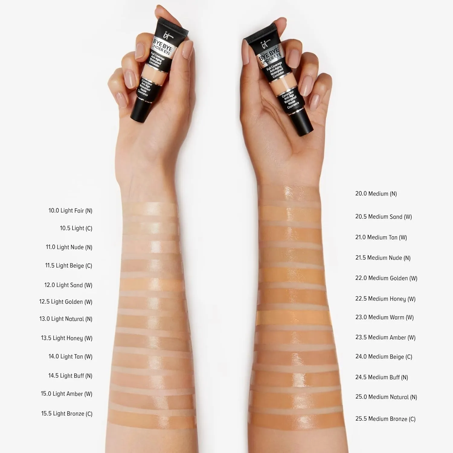 Bye Bye under Eye Full Coverage Concealer - for Dark Circles, Fine Lines, Redness & Discoloration - Waterproof - Natural Finish – 0.4 Fl Oz