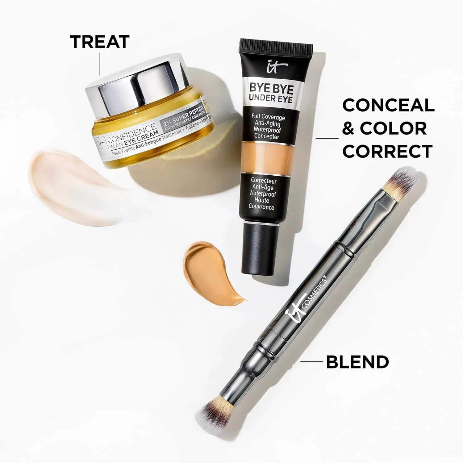 Bye Bye under Eye Full Coverage Concealer - for Dark Circles, Fine Lines, Redness & Discoloration - Waterproof - Natural Finish – 0.4 Fl Oz