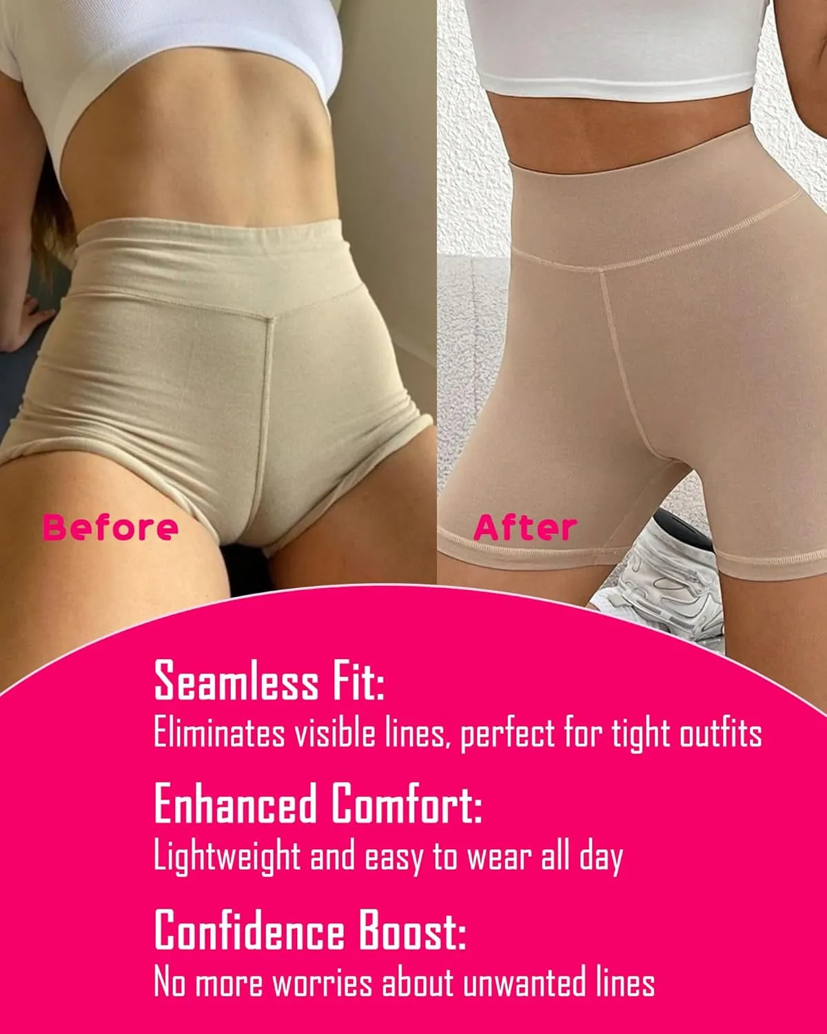 Camel Toe Concealer，Seamless Camel Toe Hider, Reusable anti Camel Toe Sprong Insert, No Camel Toe Underwear Guard, 3-Pack Drop-Shaped Design